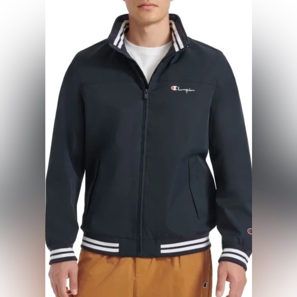 Champion Other - Champion Men’s Water Resistant Varsity Bomber Jacket Peacoat Size L